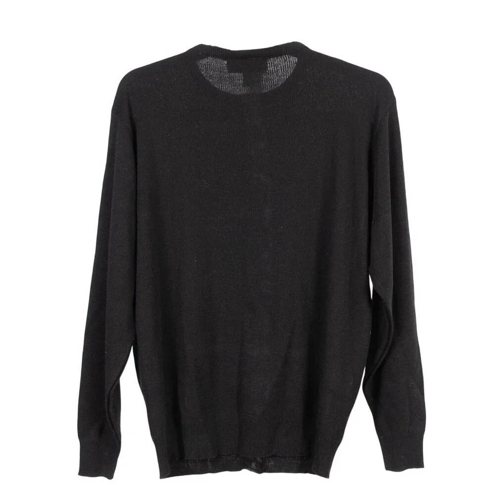 Carly Blake VTG Cardigan Sweater M Womens Black Button Up USA Acrylic Classic - Picture 6 of 6
